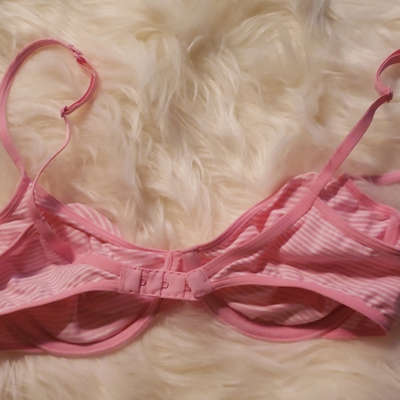 PINK Victoria's Secret Pink and White Striped Bra - Picture 3 of 3